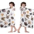 thumbnail image 4 of Cartoon Dog Hooded Bath Towel，60"x35" for Ages 3 To 12 Kids, Quick Dry Lightweight Soft Microfiber Hood Beach Towel Cover Up for Kids, 4 of 7