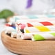 thumbnail image 4 of 100 pajitas de papel desechables, biodegradables, con rayas multicolores y colores aleatorios., 4 of 5