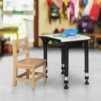 Ferris 26" x 24" Height Adjustable Student Desk- Maple