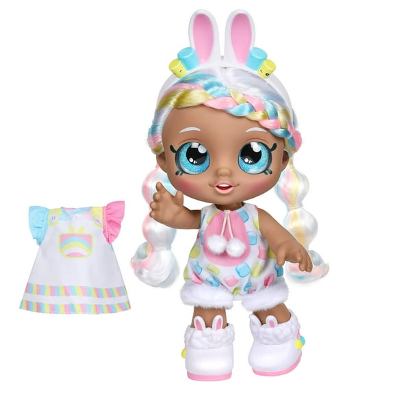 Kindi Kids Dress Up Friends - Pre-School Play Doll, Marsha Mello Bunny - for Ages 3+ | Changeable Clothes and Removable Shoes for Imaginative Kids - Doll Companion