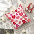 thumbnail image 5 of Valentines Day Pillow Covers 18X18 Pink Red Hearts Decorative Throw Pillows Decoration Holiday Party Cushion Case for Couch Sofa, 5 of 6