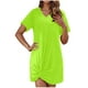 thumbnail image 2 of Traje de baño de bikini informal de color liso con escote en V y manga corta con trenzado lateral para mujer, camisa de playa de poliéster para mujer, 2 of 7