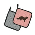 thumbnail image 2 of Caroline's Treasures Sable Marten Pink Check Pair of Pot Holders, 2 of 3
