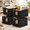 Black-20L (14.8"L x 10.3"W x 8.3"H), variant on Gray & White 20L (14.8"L x 10.3"W x 8.3"H) Fabric Storage Baskets 4 Pack for Shelves