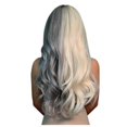 thumbnail image 3 of 70cm Gray White Bangs Long Curly Hair High Temperature Silk Rose Net Wig, 3 of 5