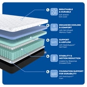 Sealy Essentials Cool-Touch 11” Hybrid Medium-Feel Full Mattress-in-a-Box, Adult
