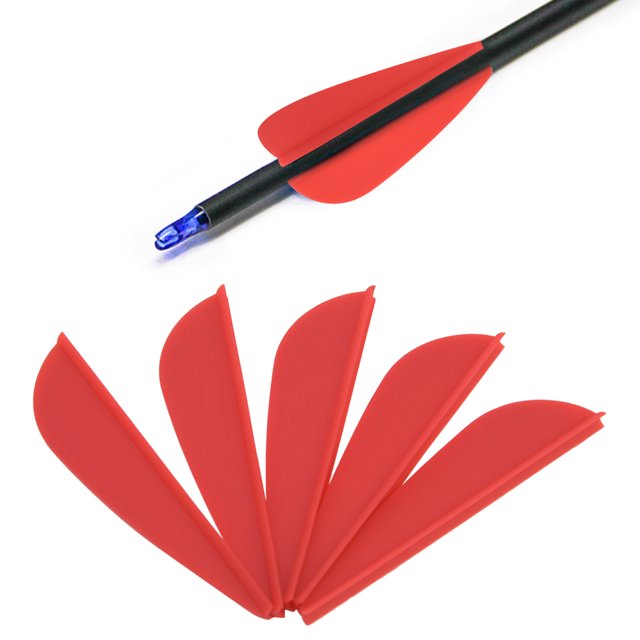 Feather, Lightweight Universal Rubber Feather, 50PCS 25g for Archery Accessory DIY Tool Various Heads Red,Green,Yellow,Blue