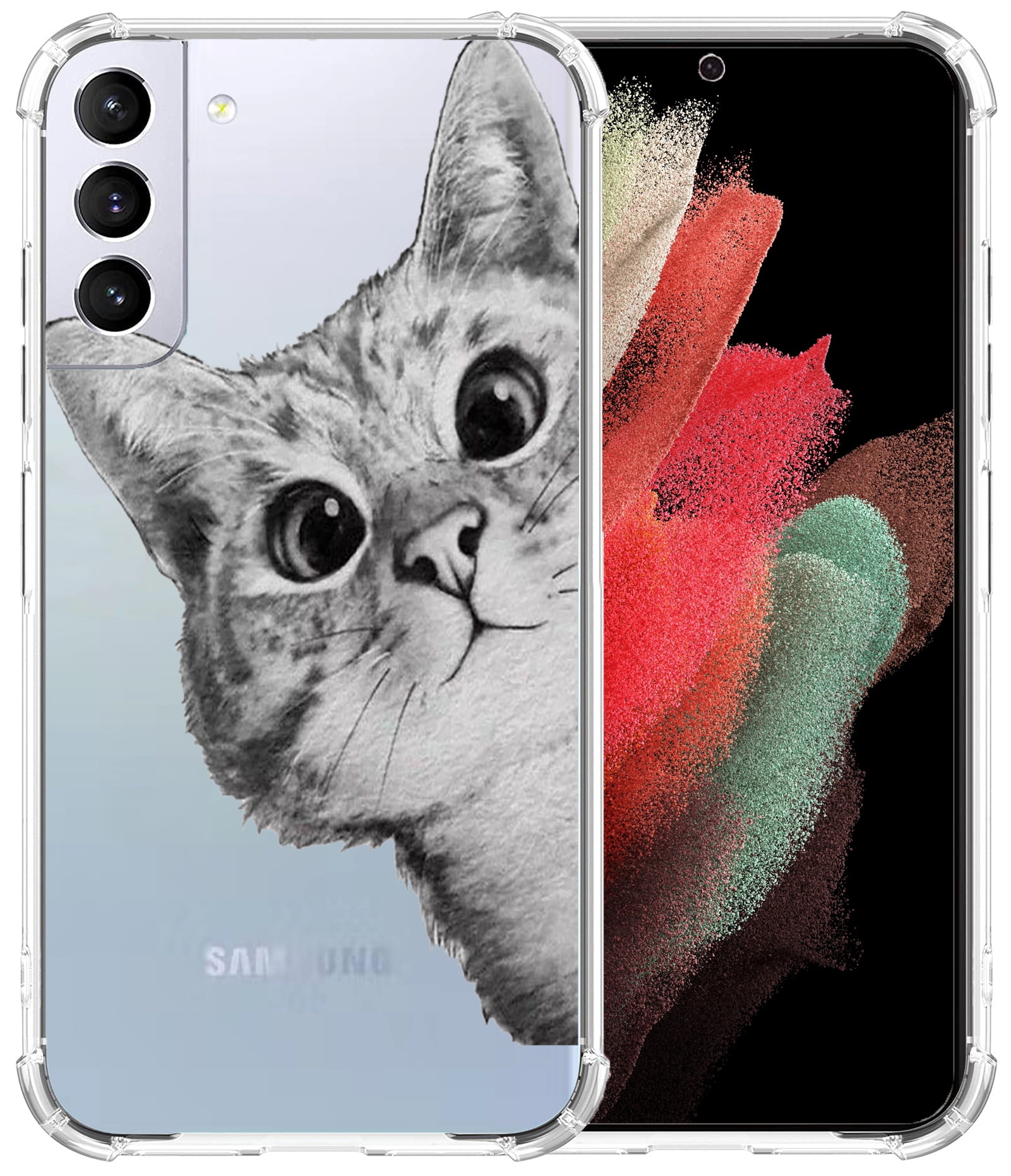 S21 Casesamsung Galaxy S21 5g Case - Cute Animal & Flower Print Tpu  Cover