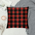 thumbnail image 2 of COMIO  Waterproof Outdoor Christmas Pillow Covers Red and Black Buffalo Plaids Checked Throw Pillow Cases New Year Winter Farmhouse Decorations Cushion Cover Double Sided, 2 of 5