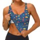 thumbnail image 3 of Fotbe Cosmos Rockets Sujetador Deportivo Largo sin Aros para Mujer con Almohadillas y Soporte Medio, Transpirable y Absorbente, Camiseta Tipo Chaleco o Tank Top-Small, 3 of 8