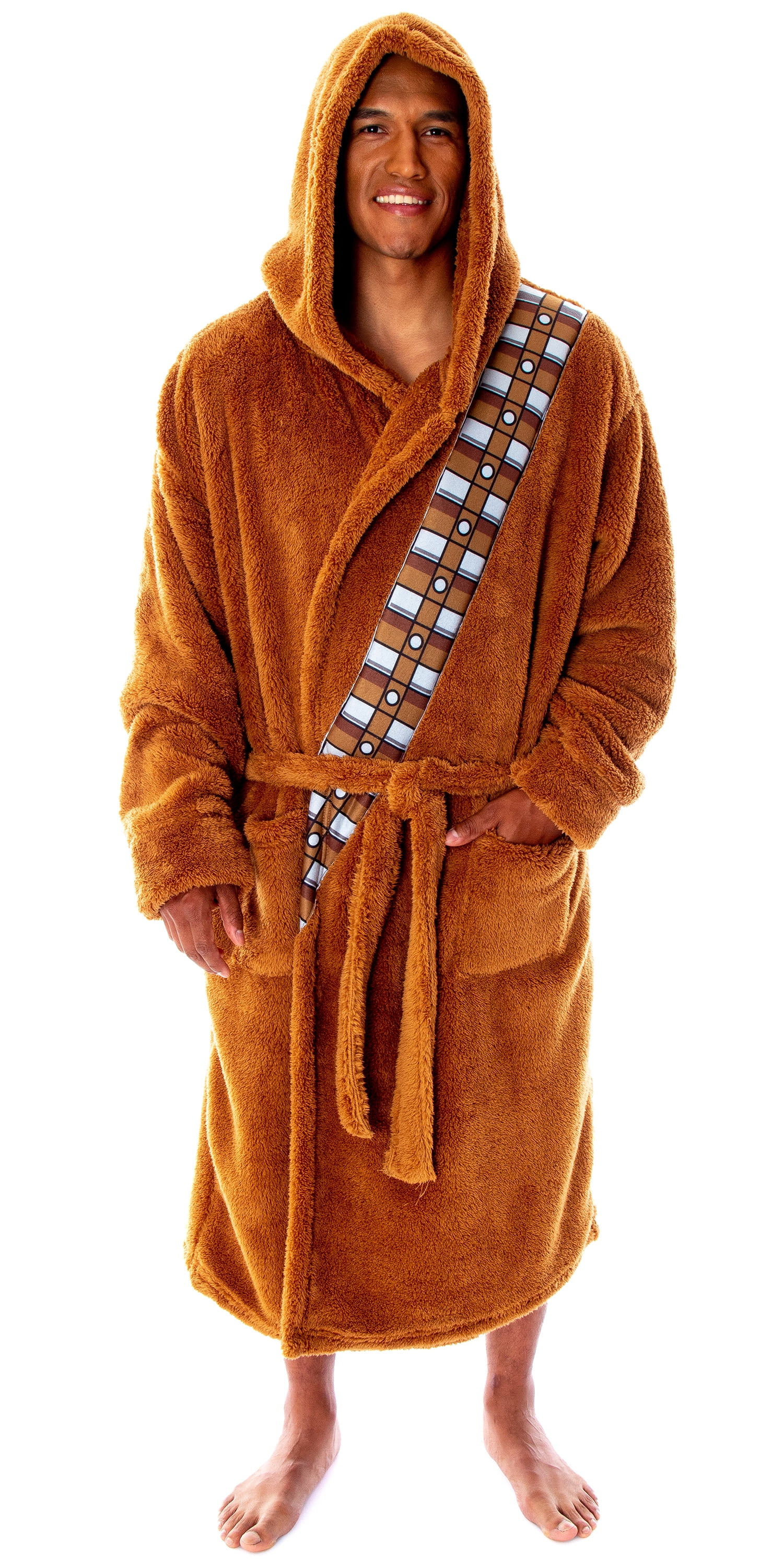 Star Wars Chewbacca Hooded Bathrobe Lounge Robe FREE STAR WARS ICE CUBE TRAY 