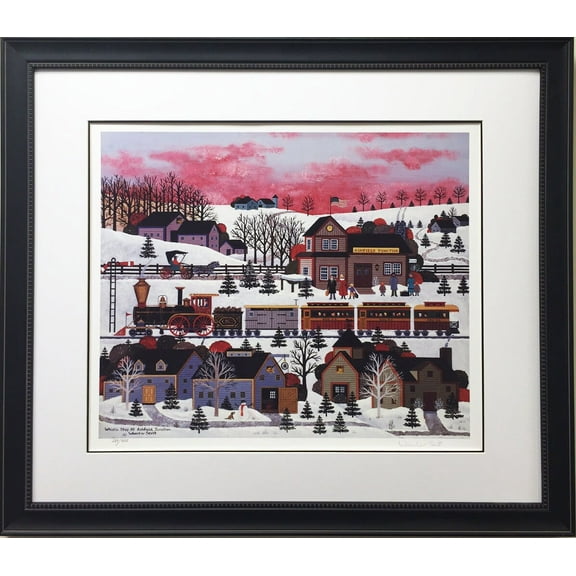 Jane Wooster Scott "Whistle Stop at Ashford Junction" FRAMED Litho Hand Signed & Numbered Generic