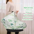 thumbnail image 5 of Nursing Cover Breastfeeding Scarf, Car Seat Covers for Babies Infant Carseat Canopy, Stretchy Soft Breathable Multi-Use Cover Ups for Stroller High Chair Shopping Cart, Baby Essentials for Summer, 5 of 6