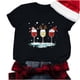 thumbnail image 5 of Camisas de Navidad Para Mujer Tops de Cuello Redondo Blusa Informal de Manga Corta Con Estampado de Moda Odeerbi  ODB195648, 5 of 9