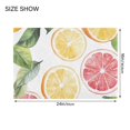 thumbnail image 4 of Yayeee Bath Rugs for Bathroom Floor Set of 2 Non Slip Fluffy Soft Absorbent Mat, Grapefruit Slices, 4 of 7