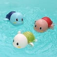 thumbnail image 4 of Juguete de tortuga de baño de 3 uds para bebés pequeños, juguete de agua de baño con cadena de cuerda, juguetes de tortuga de natación bonitos para piscina, 4 of 5