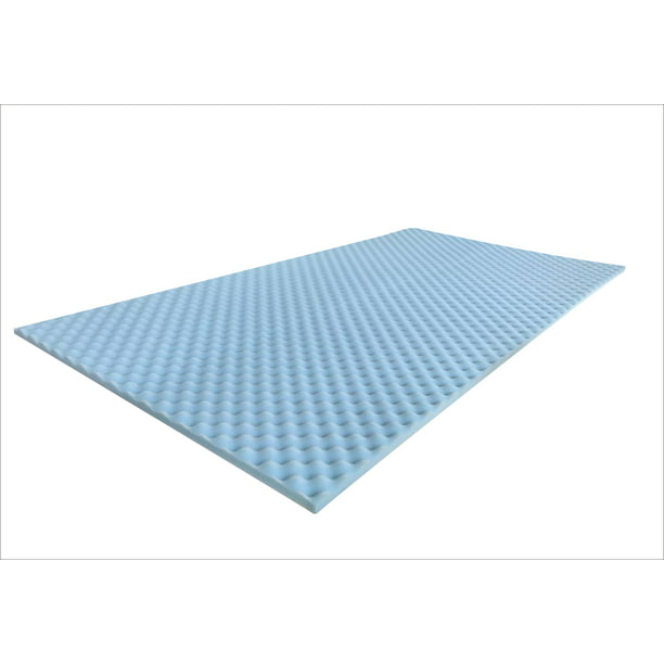 Wayton Mattress Topper 1 Inch Gel Infused Convoluted Egg Crate Breathable Foam