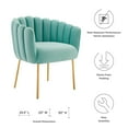 thumbnail image 4 of Armchair Accent Tufted Chair, Blue, Velvet, Modern Contemporary, Mid Century Living Hotel Lounge Cafe Lobby, 4 of 8