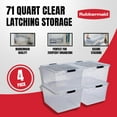 thumbnail image 2 of Rubbermaid Cleverstore 74 Qt Latching Plastic Storage Container & Lid (4 Pack), 2 of 10