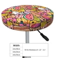 thumbnail image 2 of Uemuo Fruit-Flavored Ice-Cream Pattern Round Bar Stool Seat Covers Washable Stool Cushion Slipcover Elastic Bar Chair Covers-13 inch, 2 of 7
