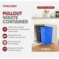 thumbnail image 3 of Rev-A-Shelf Double 27 Quart Sliding Pullout Waste Containers, Blue/Black, 3 of 11