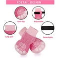 thumbnail image 3 of Calcetines antideslizantes para perros tejidos para uso en interiores - Control de tracción de piso de madera dura para mascotas pequeñas y medianas (rosa, m) Sincero mascotas, 3 of 7