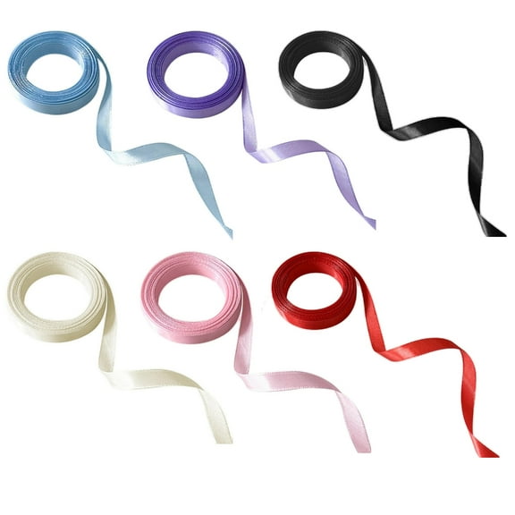 Set of 6 Sweet Silk Hair Ties Adornment Versatile Silken Hair Ribbons Accessory for Double Ponytails and Fashion Lover