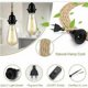 thumbnail image 2 of Kit de lámpara colgante de cuerda de cáñamo vintage con enchufe de interruptor, cable de luz colgante de un solo cabezal DIY, enchufe de cuerda E27, cable textil, iluminación decorativa, 2 of 5