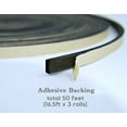 thumbnail image 4 of 3 Pack Foam Seal Tape, High Density Foam Seal Strip Self Adhesive Weather Stripping Insulation Foam (3/5 inch Wide X 1/8 inch Thick X 16 Feet Long), 4 of 5