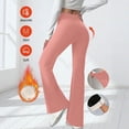 thumbnail image 6 of Fleece Lined Pants Women Winter Thermal Sherpa Warm Flare Leggings Comfy Soft High Waisted Yoga Pants with Pockets, 6 of 8