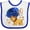 White and Royal, variant on Inktastic Leo Constellation Zodiac Sign Illustration Boys or Girls Baby Bib