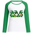 thumbnail image 4 of Luxalzxs Womens Fashion Round Neck Long Sleeve Print Casual T-Shirt Blouse Tops St Patricks Day Outfits, 4 of 4