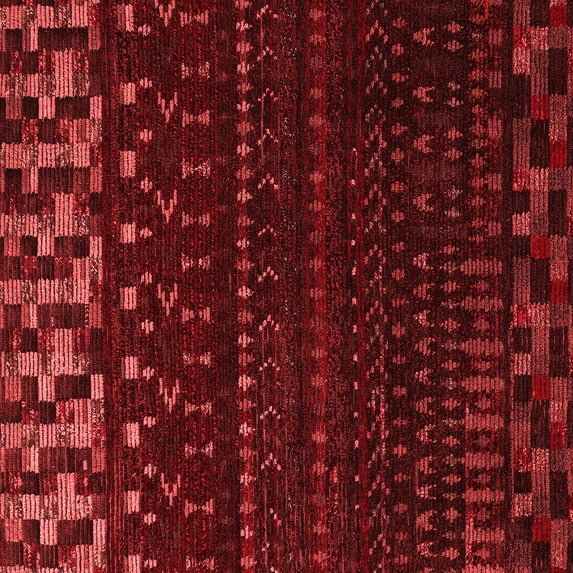 Ahgly Company Indoor Square Abstract Red Modern Area Rugs, 4' Square
