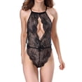 thumbnail image 4 of Camisón de encaje de mujer Sexy Body Lencería Ropa interior Ropa de dormir, Negro, L Kearding XX000075-14, 4 of 7