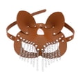 thumbnail image 4 of Máscara de cuero de PU Yuyangstore Disfraz de Halloween elegante Café ligero Accesorios de mascarada, 4 of 7