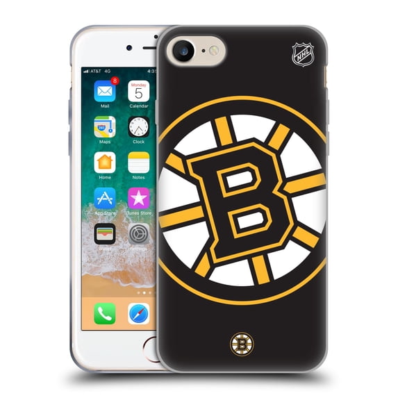 Head Case Designs Officially Licensed NHL Boston Bruins Oversized Soft Gel Case Compatible with Apple iPhone 7 / 8 / SE 2020 & 2022