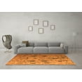 thumbnail image 3 of Ahgly Company Indoor Round Abstract Orange Modern Area Rugs, 3' Round, 3 of 4