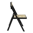 thumbnail image 6 of JONATHAN Y Theo Mid-Century Vintage Wood Rattan Folding Chair with Adjustable Back, Black (Set of 2), FLD1000C-SET2, 6 of 6