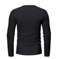 thumbnail image 4 of Qingpeng Men's Cotton Linen Tee Shirt Casual Long Sleeves Lightweight Lapel Button T-Shirts, 4 of 4