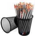 thumbnail image 3 of Pen Holder for Desk,Happon 12 Pack Black Mesh Pen Holder,Pencil Holder for Desk,Metal Pencil Cup, Round Pencil Holder,Makeup Brush Holders,Pen Organizer for Desk Office Home Bedroom, 3 of 7