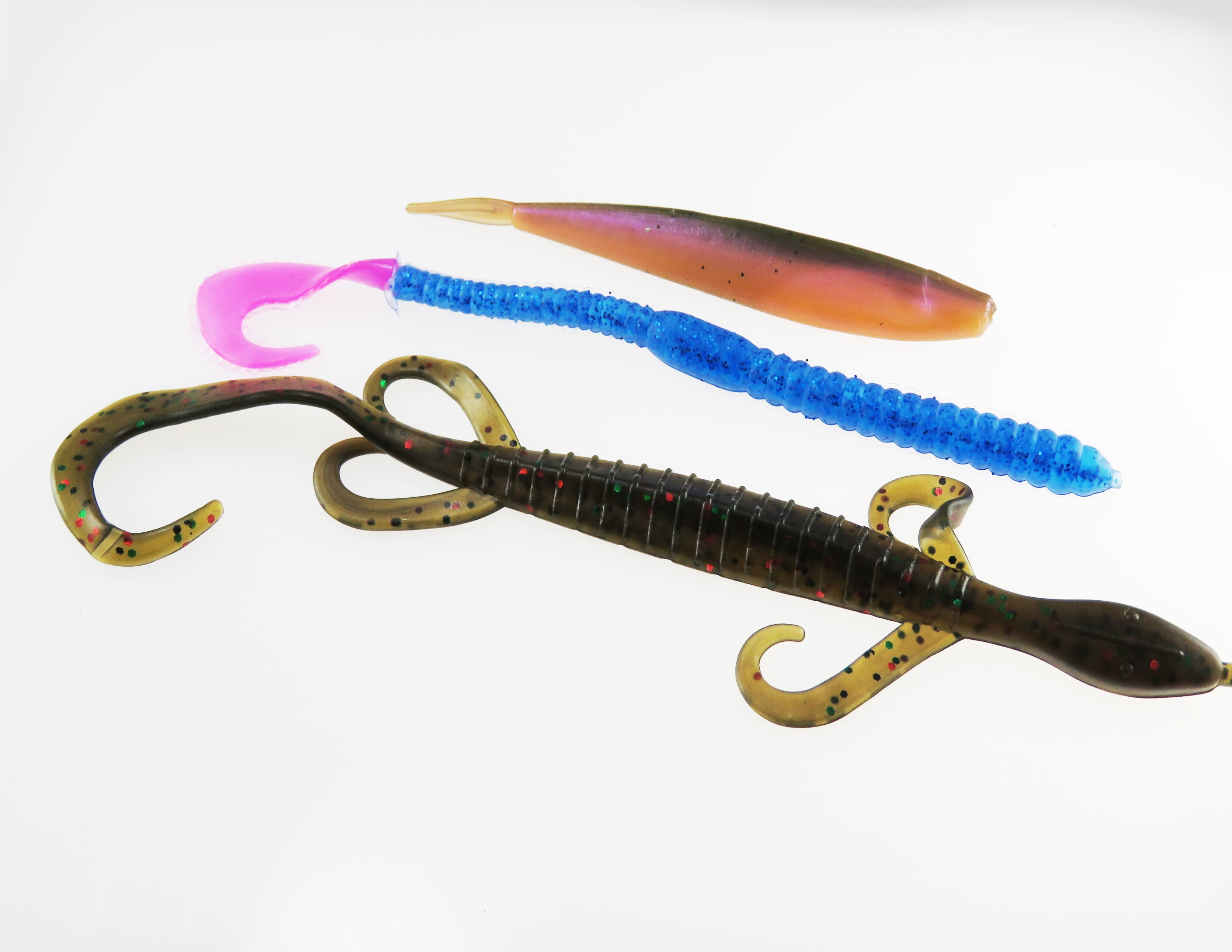 K&E Fish Lures Soft Bass Stopper Worm 5 inch June Bug on PopScreen