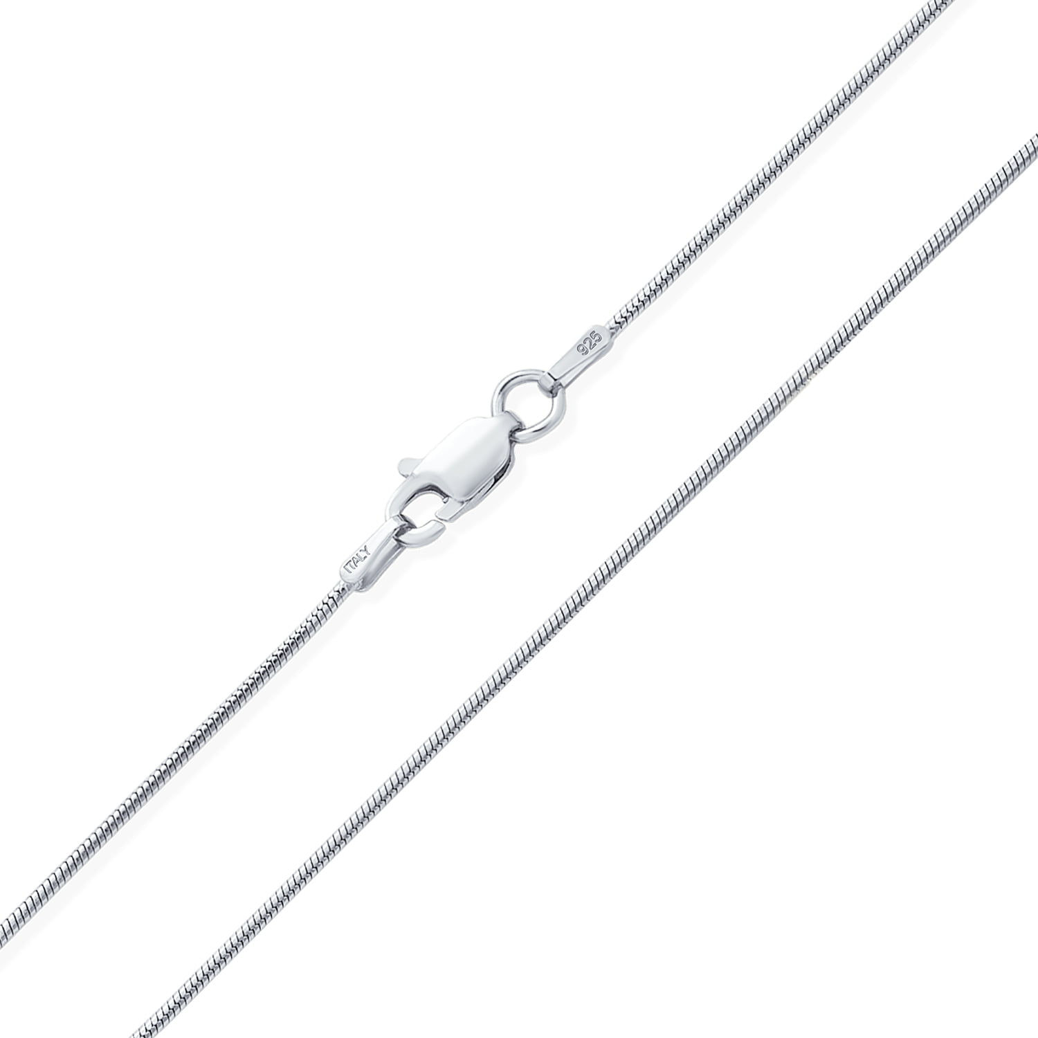 Sterling Silver Snake Chain Necklace 1.5mm (Gauge 040). Available in 6 Lengths.