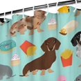thumbnail image 3 of Dachshund Dog and Pizza Shower Curtain 72"x84" ,Bathroom Decorative Shower Curtains Set with 12 Hooks,Modern Waterproof Washable Shower Curtain, 3 of 6