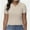 apricot, variant on Women's Summer Short Sleeve Shirt V-Neck Collar Pullover Tops Lightweight Knit Polo Shirt