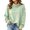Green, variant on Women's Turtleneck Waffle Knit Sweatshirts Breathable Pullover Tops Fall Winter Casual Outfits Winter Clothing for Women (Green L)