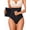 Black, variant on COOPLUS High Waisted Tummy & Butt Lifter Thong Shapewear for Women, Adjustable Hook-and-Eye Firm Compression Waist Cincher