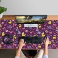 thumbnail image 4 of Long Mouse Pads for Desk,Purple Dinosaurs Dino Roar Pattern Desk Mats on Top Of Desks, Desk Mouse Pad Extra Large with 3mm Non-Slip Base and Stitched Edge for Gaming,Office,Work,Home 47.3"x23.6", 4 of 6