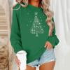 thumbnail image 2 of asdoklhq Long Sweaters for Women's Round Neck Hoodless Christmas Printed Casual Loose Sweatshirt Green 2X, 2 of 7
