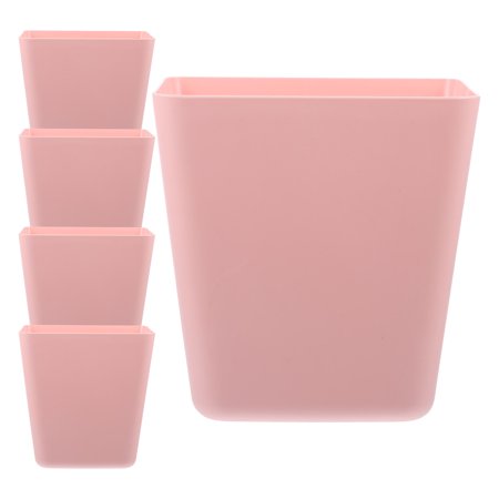 5 Pcs Wall Storage Box Small Bin Liners Stackable Baskets Cutlery Organizer Pink