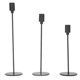 thumbnail image 3 of 3 juegos de candelabros negros, soporte de vela alto cónico de hierro forjado de Metal mate negro, accesorios de boda, 3 of 12